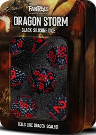 Dice Dragonstorm Silicone Dice Black Dragon Scales MET10933