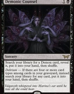 MTG Duskmourn House of Horror Demonic Counsel Foil