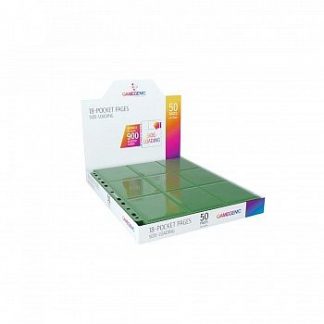 GG Side-Loading 18-Pocket Pages Green 50 GGS30006ML