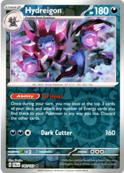 Poke TCG Paldea Evolved Hydreigon (PAL 140) Reverse Holo