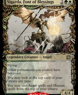 MTG March of the Machine Aftermath Sigarda, Font of Blessings (V.4) Halo Foil