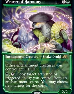 MTG Kamigawa Neon Dynasty Weaver of Harmony (V.1) Showcase Frame