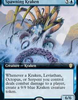 MTG Strixhaven Commander Spawning Kraken Extended Art