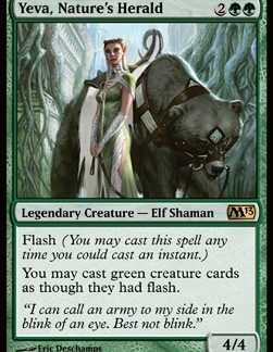 MTG Magic 2013 Yeva, Nature's Herald Foil