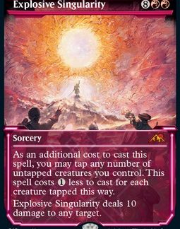 MTG Kamigawa Neon Dynasty Explosive Singularity (V.1) Showcase Frame